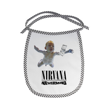 Nirvana nevermind, Σαλιάρα μωρού αλέκιαστη με κορδόνι Μαύρη