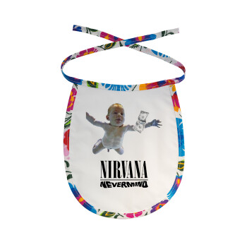 Nirvana nevermind, Σαλιάρα μωρού αλέκιαστη με κορδόνι Χρωματιστή