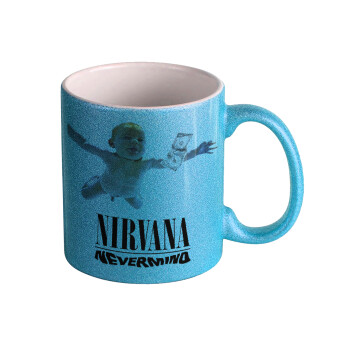 Nirvana nevermind, Κούπα Σιέλ Glitter που γυαλίζει, κεραμική, 330ml