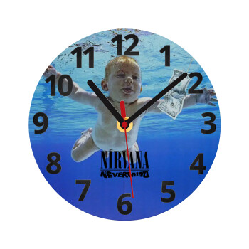 Nirvana nevermind, Ρολόι τοίχου γυάλινο (20cm)