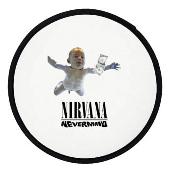 Nirvana nevermind, Βεντάλια υφασμάτινη αναδιπλούμενη με θήκη (20cm)