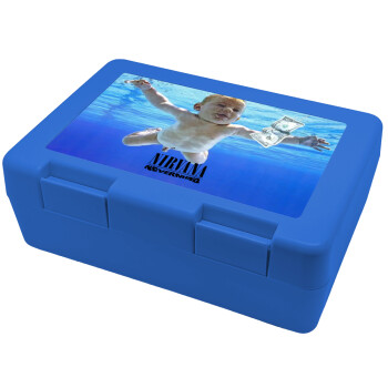 Nirvana nevermind, Children's cookie container BLUE 185x128x65mm (BPA free plastic)