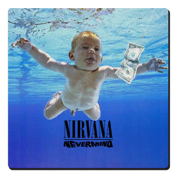 Nirvana nevermind, Τετράγωνο μαγνητάκι ξύλινο 6x6cm