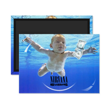 Nirvana nevermind, Ορθογώνιο μαγνητάκι ψυγείου διάστασης 9x6cm