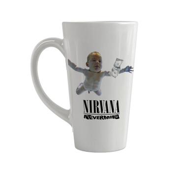 Nirvana nevermind, Κούπα κωνική Latte Μεγάλη, κεραμική, 450ml