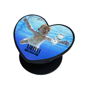 Nirvana nevermind, Phone Holders Stand  καρδιά Μαύρο Βάση Στήριξης Κινητού στο Χέρι