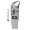 GREY color, 890ml (30oz) stainless Steel Tumbler with Handle