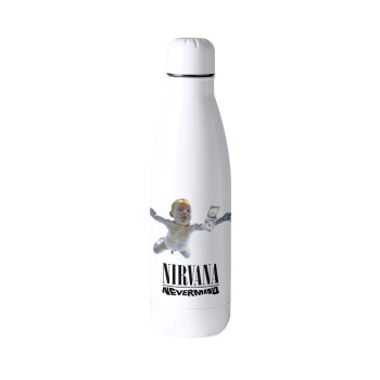 Nirvana nevermind, Μεταλλικό παγούρι θερμός (Stainless steel), 500ml