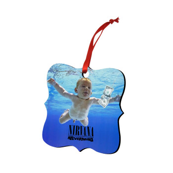 Nirvana nevermind, Christmas ornament polygon wooden 7.5cm