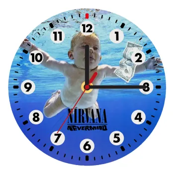 Nirvana nevermind, Ρολόι τοίχου ξύλινο (20cm)