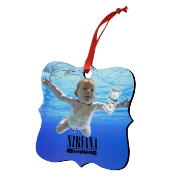 Nirvana nevermind, Christmas ornament polygon wooden 7.5cm