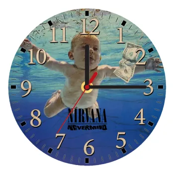 Nirvana nevermind, Ρολόι τοίχου ξύλινο plywood (20cm)