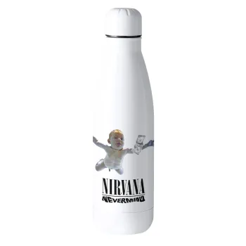 Nirvana nevermind, Μεταλλικό παγούρι θερμός (Stainless steel), 500ml