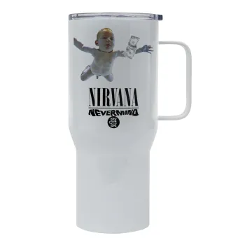Nirvana nevermind, Mega Stainless steel Tumbler with lid, double wall 750L