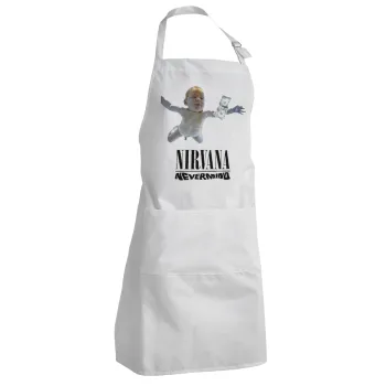 Nirvana nevermind, Adult Chef Apron (with sliders and 2 pockets)