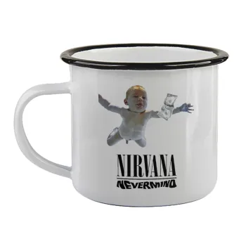 Nirvana nevermind, Κούπα εμαγιέ με μαύρο χείλος 360ml