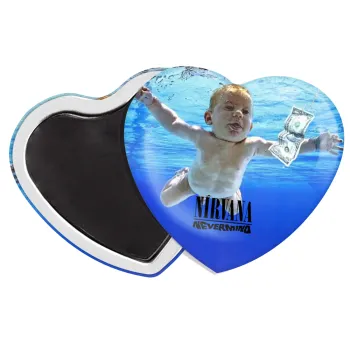 Nirvana nevermind, Μαγνητάκι καρδιά (57x52mm)