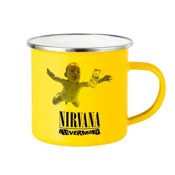 Nirvana nevermind, Yellow Enamel Metallic Cup 360ml