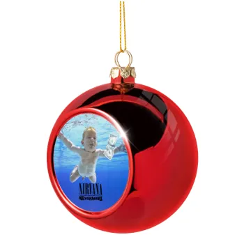 Nirvana nevermind, Christmas tree ball Red 8cm