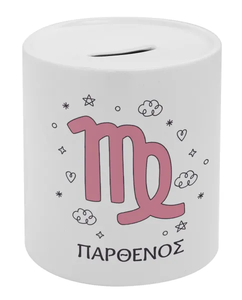 Ζώδια Παρθένος — Porcelain money box with stopper