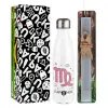 Easter candle, metallic white thermos bottle (500ml) & aromatic flat candle (30cm) (GRAY)