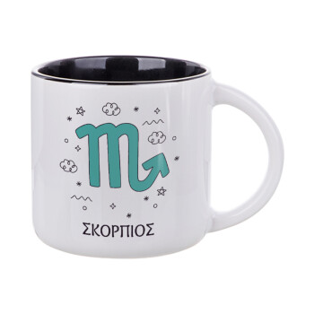 Ζώδια Σκορπιός, Κούπα κεραμική 400ml Λευκή/Μαύρη