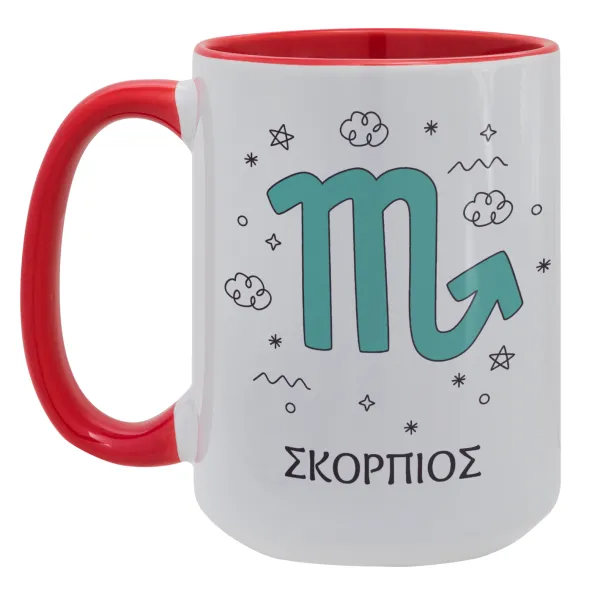 Ζώδια Σκορπιός — Mega 15oz Κόκκινη