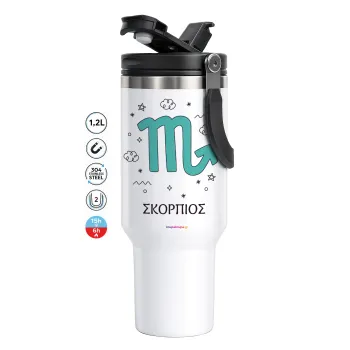 Ζώδια Σκορπιός, Mega Stainless steel Tumbler with lid, double wall 1,2L