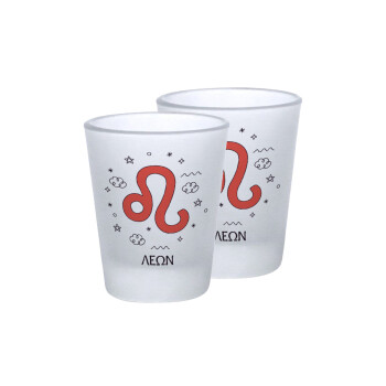 Ζώδια Λέων, Σφηνοπότηρα γυάλινα 45ml του πάγου (2 τεμάχια)