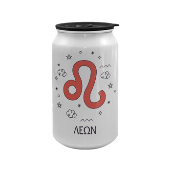 Ζώδια Λέων, Κούπα ταξιδιού μεταλλική με καπάκι (tin-can) 500ml