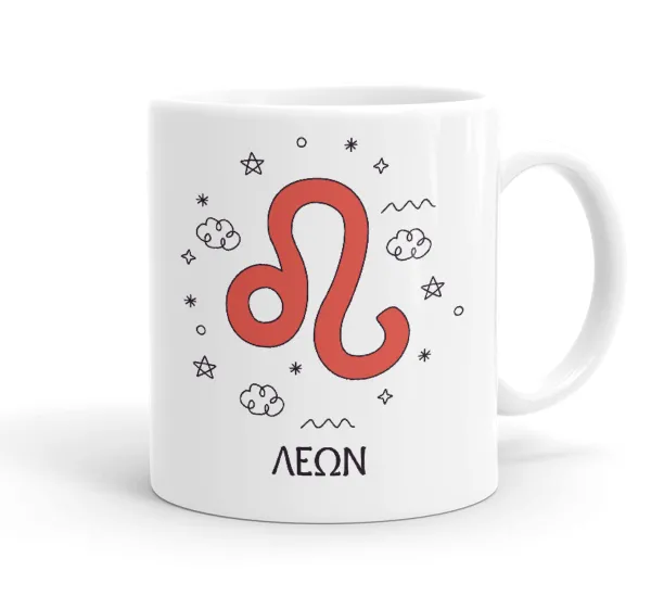 Ζώδια Λέων — Ceramic coffee mug, 330ml