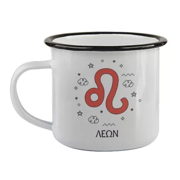 Ζώδια Λέων, Κούπα εμαγιέ με μαύρο χείλος 360ml