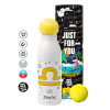 Tennis ball Metal mug thermos White, double wall, 550ml