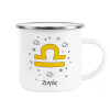 Metallic enamel cup white 360ml