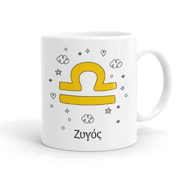 Ζώδια Ζυγός, Ceramic coffee mug, 330ml