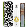 Easter candle, metallic white thermos bottle (500ml) & aromatic flat candle (30cm) (GRAY)