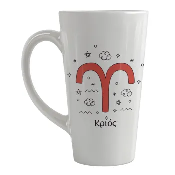 Ζώδια Κριός, Κούπα κωνική Latte Μεγάλη, κεραμική, 450ml