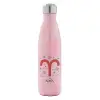 Μεταλλικό παγούρι θερμός Ροζ Ιριδίζον (Stainless steel), διπλού τοιχώματος, 500ml