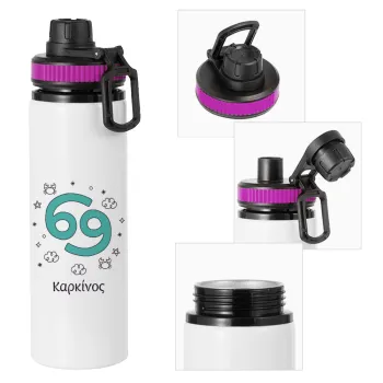 Ζώδια Καρκίνος, Metallic water bottle with safety lid, 850ml aluminum