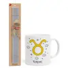 Easter Set, Ceramic Cup (330ml) & Easter aromatic flat candle (30cm) (GRAY)