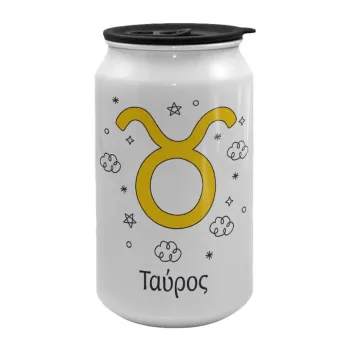 Ζώδια Ταύρος, Κούπα ταξιδιού μεταλλική με καπάκι (tin-can) 500ml