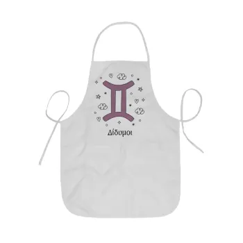 Ζώδια Δίδυμοι, Ποδιά Σεφ ολόσωμη κοντή  Παιδική (44x62cm)