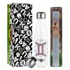 Easter candle, metallic white thermos bottle (500ml) & aromatic flat candle (30cm) (GRAY)
