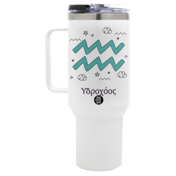 Ζώδια Υδροχόος, Mega Stainless steel Tumbler with lid, double wall 1,2L