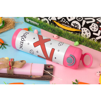 Ζώδια Τοξότης, Easter candle, Childrens hot water bottle, stainless steel, with safety straw, PINK (500ml)