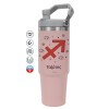 Pink color, 890ml (30oz) stainless Steel Tumbler with Handle