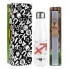 Easter candle, metallic white thermos bottle (500ml) & aromatic flat candle (30cm) (GRAY)