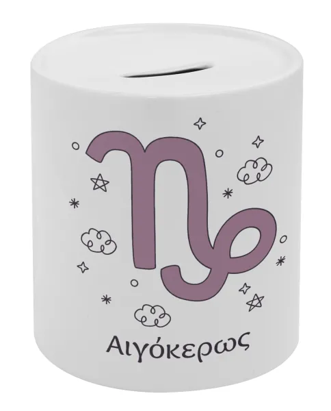 Ζώδια Αιγόκερως — Porcelain money box with stopper