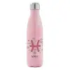 Μεταλλικό παγούρι θερμός Ροζ Ιριδίζον (Stainless steel), διπλού τοιχώματος, 500ml