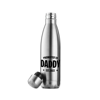 Promoted to Daddy, Inox (Stainless steel) double-walled metal mug, 500ml